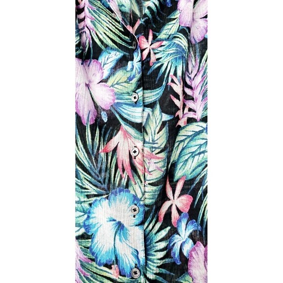 TOMMY BAHAMA Slightly Sheer 100% Cotton Long Sleeve Button-Up Women Shirt (S) - Picture 3 of 5